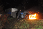 Melding 17.38 Prio 1 Brand Wegvervoer Auto Trekweg Buitenpost